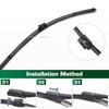 For Mercedes-Benz A-Class W177 2018-2023 2019 2020 2021 2022 LHD&RHD Front Wiper Blades Windshield Windscreen Window 24"+19"