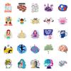 50 Hand Painted Mental Health Graffiti Decorative Stickers Diy Skateboard Water Cup Flat Decorative