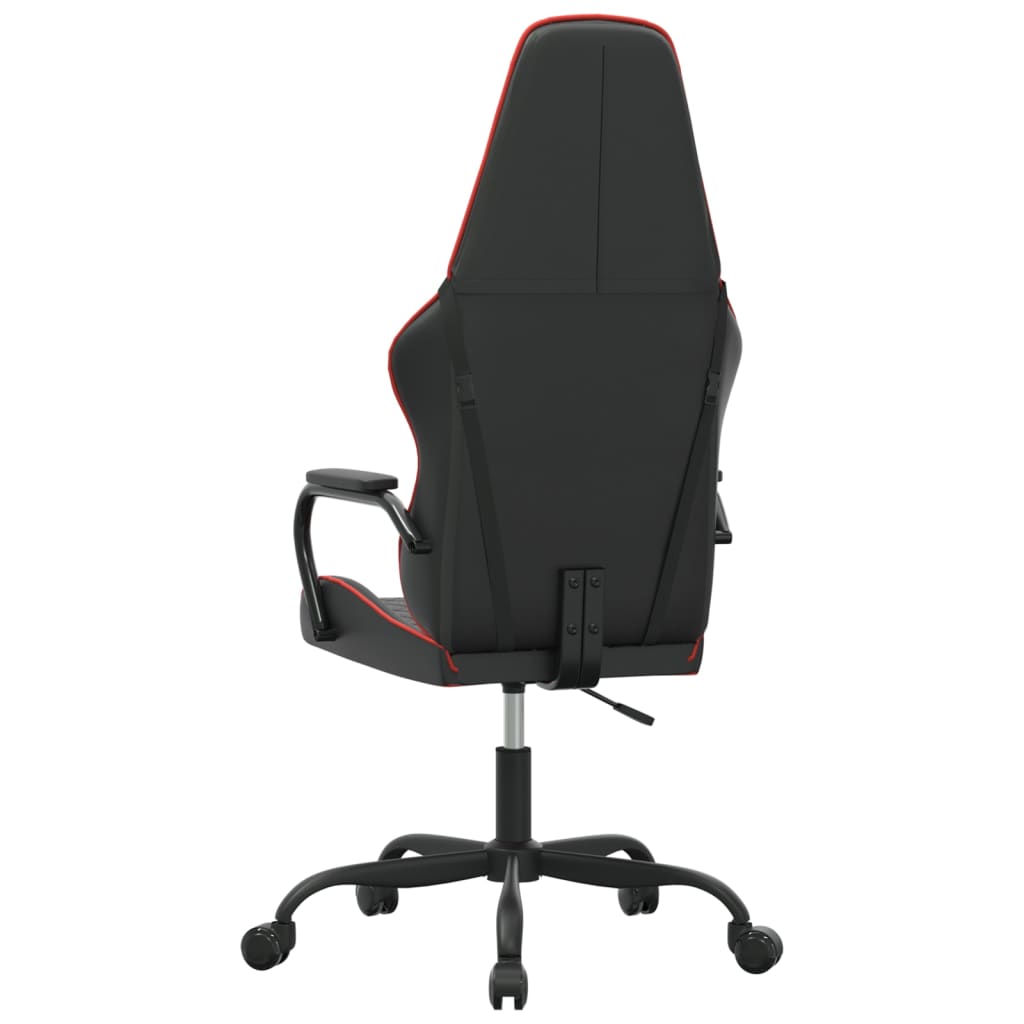 Gaming Chair Black and Red Synthetic Leather