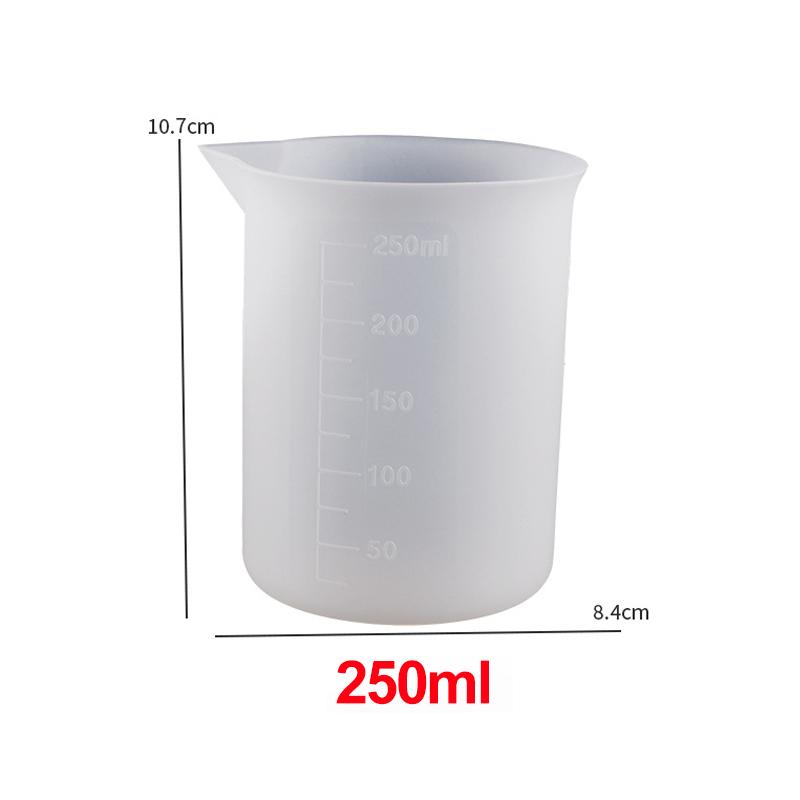 1PC 30-1000ml Silicone Measuring Cup Transparent With Scale Food-Grade Separating Cups DIY Cake Epoxy Resin Jewelry Making Tools