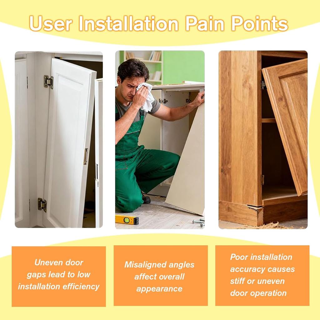 Hinge Installation Positioning Piece with Magnetic Woodworking Quick Installation Point Fixed Plate for Cabinet Door Panel Hing
