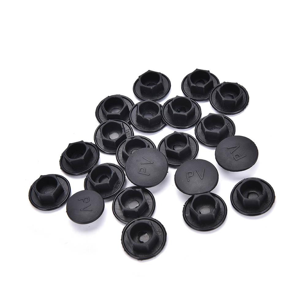 Nuevos 20 Piezas Negro Hexagonal Allen Tornillo Tuerca Cabeza Hexagonal Tapa Protectora Sujetadores Tornillos Tapas M5-24