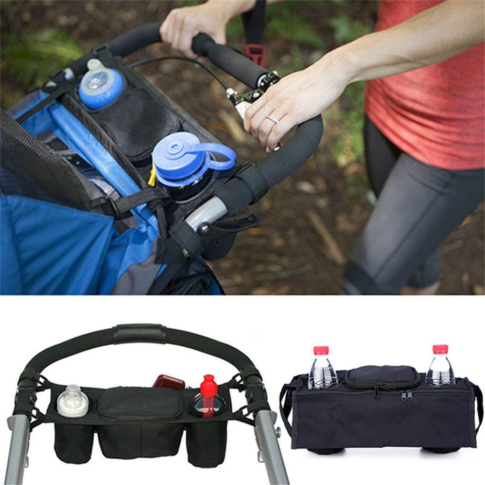 

Accessories Baby Stroller Organizer Carriage Bag Infant Nappy Bags Baby Pram Bottle Cup Holder чорний