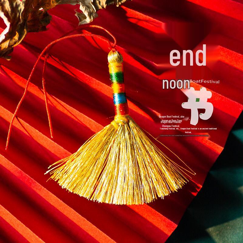 Dragon Boat Festival Five-Colored Broom Ornament - Mini Hanging Decoration