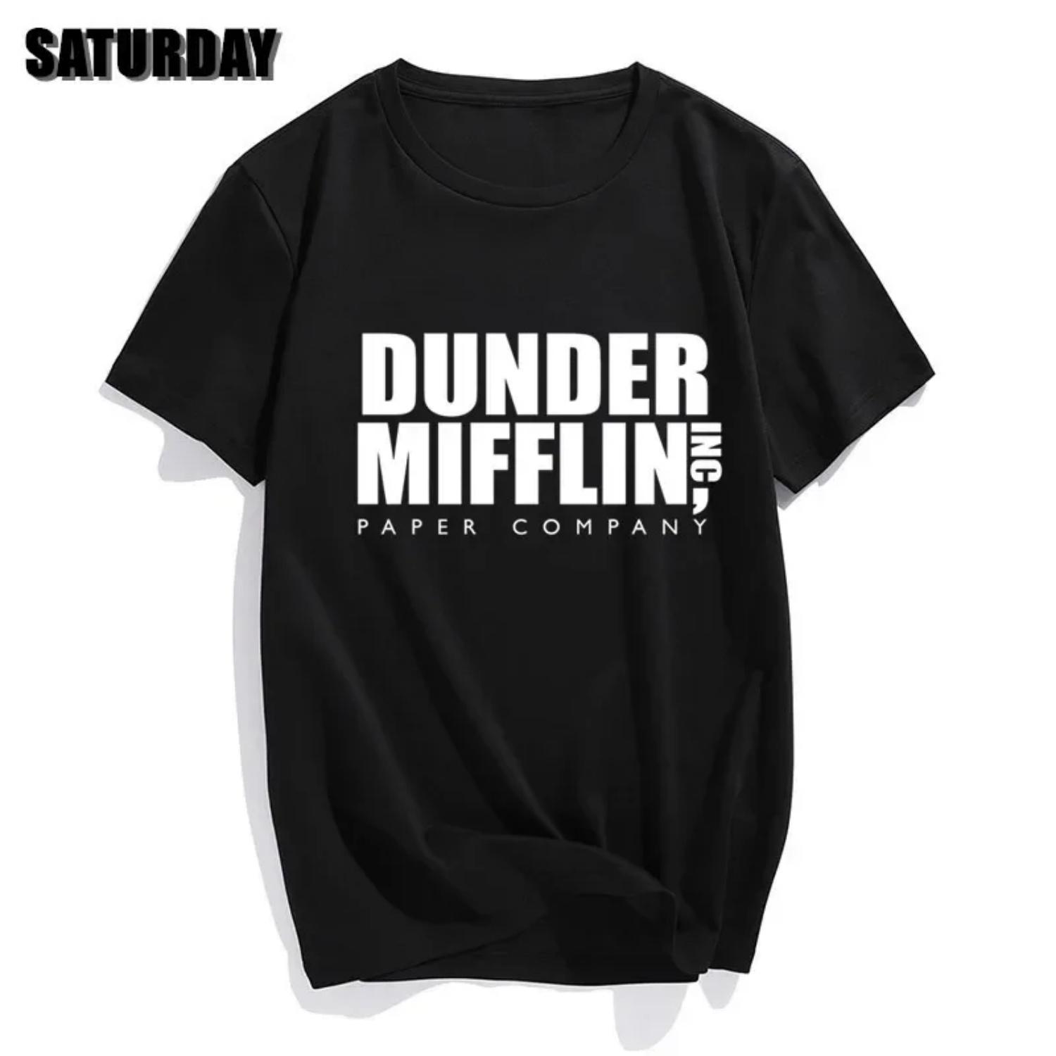 DUNDER MIFFLIN PAPER INC office tv show Mens Cotton T-Shirt Boy Girl Summer Cotton T shirt Unisex Clothes S