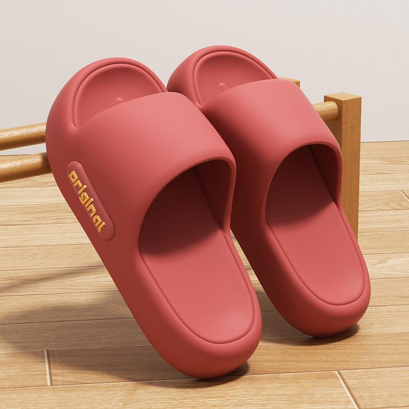 Unisex Thick Cloud Slide Sandals Soft EVA Non-Slip Indoor Outdoor Slippers 45 красный