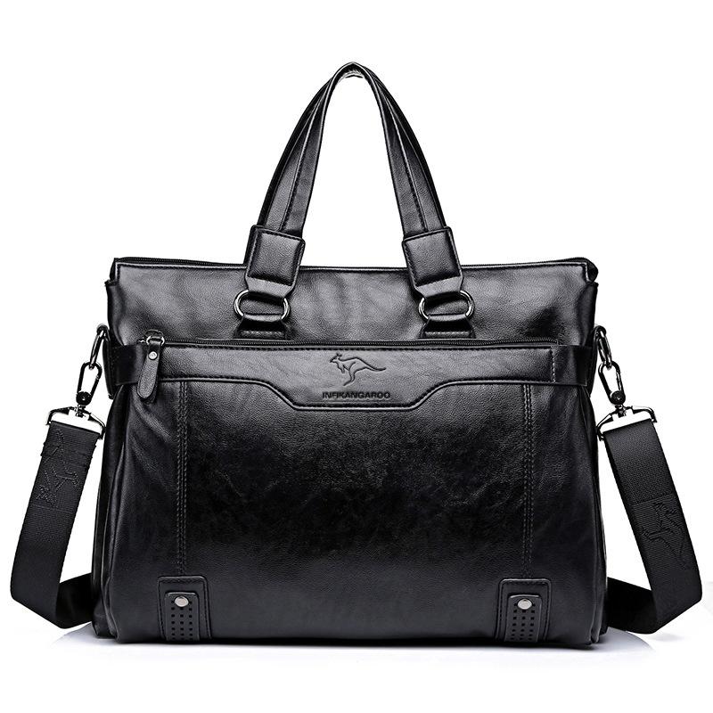 Mode Herren Rindsleder Business Aktentasche Umhängetasche Männlicher Messenger Große Kapazität Computertasche