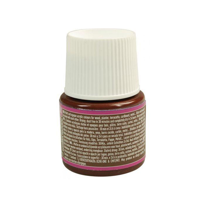 Peinture acrylique - Pébéo - P.BO Déco - Ombre brulée - Mat - 45ml