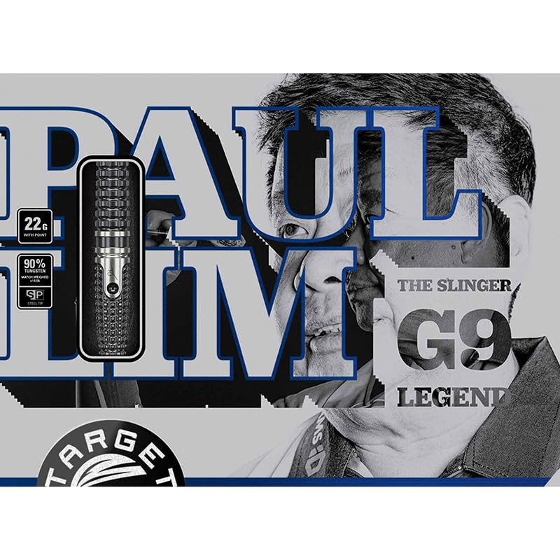 Target Japan THE LEGEND GEN9 PAUL LIM 90% Tungsten Steel Tip Darts Set 22g K-Flex No.6 Shape Flights and Shafts SWISS SILVER NANO POINT 30mm