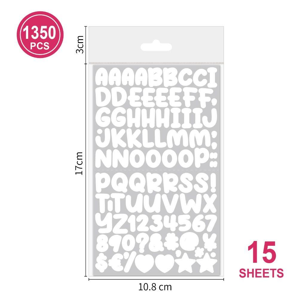 0.5 Inch Cartoon Letter Sticker 26 Letter Number 26 Letter Number Stickers  Album Scrapbooking