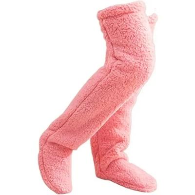 Womens Cotton Socks Snuggs Cozy Socks Warm Plush Socks For Adult Footmuff Women Long Winter Knee Long Leg Protection Thickened