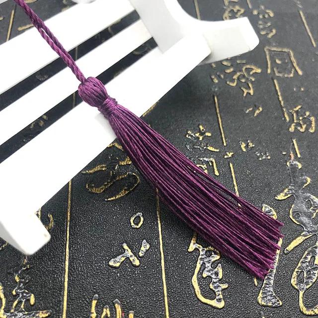 10~80Pcs Bookmark Tassels Fringe Brush Handmade Soft Craft Mini Tassels with Loops for DIY Crafts Jewelry Making Accessories