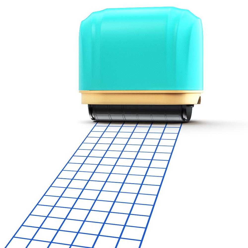 Single Roller Multi-Frame Math Practice Stamp