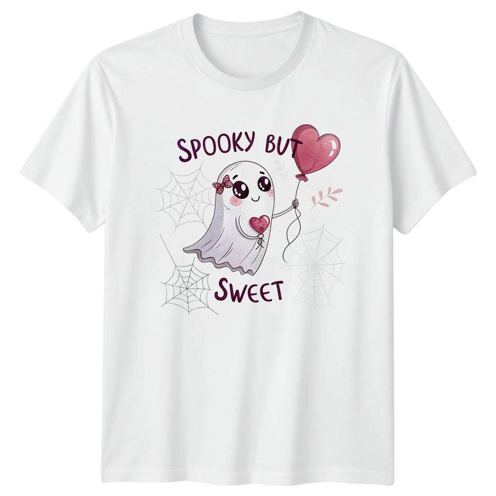 Spooky But Sweet Unisexs TShirt Cute Ghost Halloween Halloween Gift For Her S