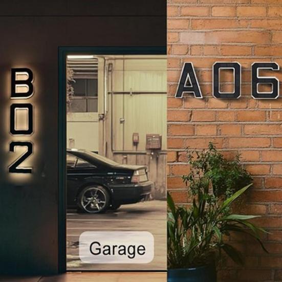 מספר בית מואר סולארי תאורת חוץ מספר כתובת LED מאיר עמיד למים מספר בית מודרני שלט כתובת לדלת כניסה חיצונית