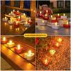 Solar Powered Outdoor Candles Waterproof Garden Lights for Patio Yard Camping Romantic Atmosphere Decoration Flameless LED