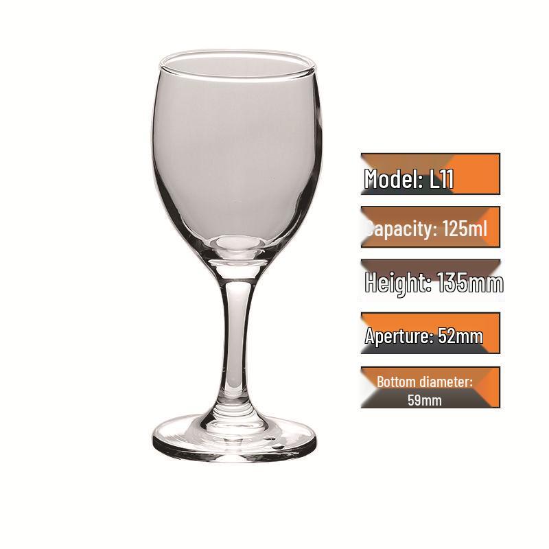 Elegant High-Stem Wine Glasses - Perfect for Hotels, Bars, KTV, and Beverages. Exquisite Small Transparent Red Wine Glasses.