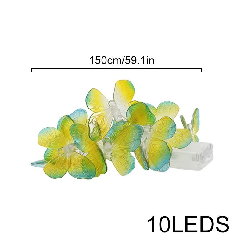 10LED Butterfly Transparent LED 150CM String Lights Home Decor Waterproof for Weddings Light String Colorful Battery Powered