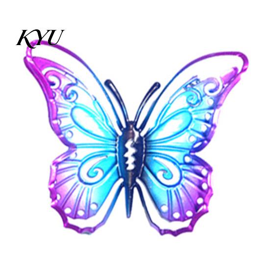 Waterproof Metal Wall Ornaments Butterfly Decorations, Garden Art Sculpture, Unique Housewarming Gifts Weatherproof Hanging Decor for Patio Fence Home
