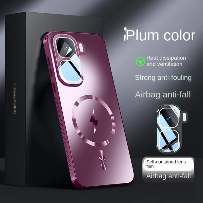 

для чехла Magsafe для VIVO IQOO Neo 10 Pro Матовая противоударная защитная пленка для объектива Задняя крышка для чехлов IQOO 13 12 Pro S20 IQOO Neo 10 фиолетовый