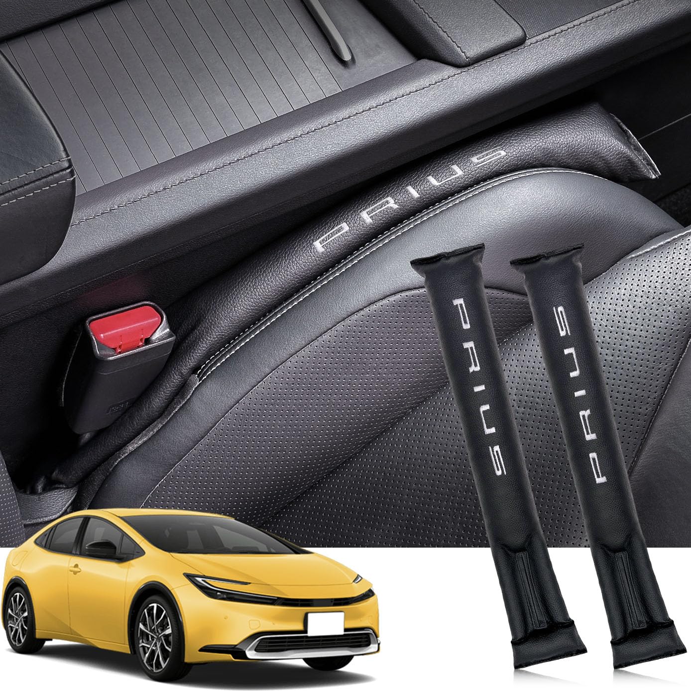 

Подушки-заполнители щелей сиденья HUDIY для нового Prius 60 серии 2023 года, для боковых щелей автомобильного сиденья, спортивные и предотвращают падение мелких предметов, и имеют печатный набор из 2 штук