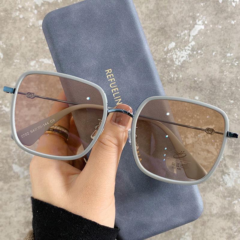 Quadratische photochrome Myopie-Brille Damen Mode Oversized Kurzsichtigkeit Brillen Klassischer Großer Rahmen Brillen 0 bis -600