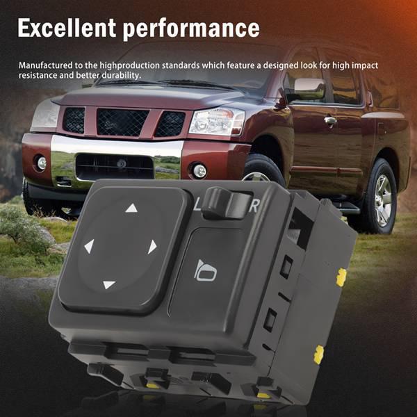 Black Plastic Car Rearview Mirror Glass Switch None