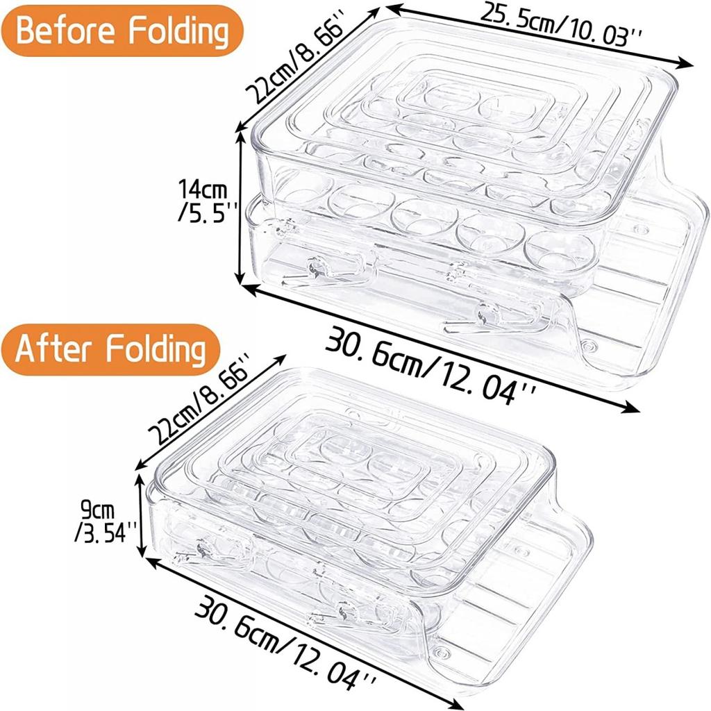 Egg Holder Dispenser for Refrigerator, Automatic Rolling Egg Storage for Refrigerator Space Saving Egg Tray For Fridge Organizer