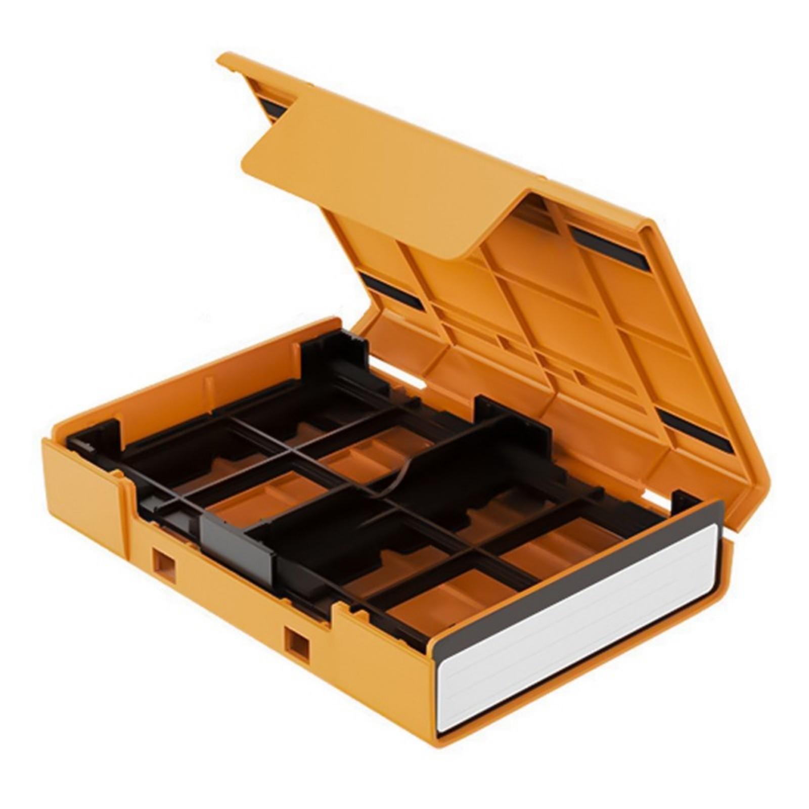 

Універсальний ABS кейс для перенесення жорсткого диска для 4x2,5-дюймових або 1x3,5-дюймового HDD/SSD. Сумка для зберігання. Ідеально підходить для використання вдома чи в офісі. помаранчевий