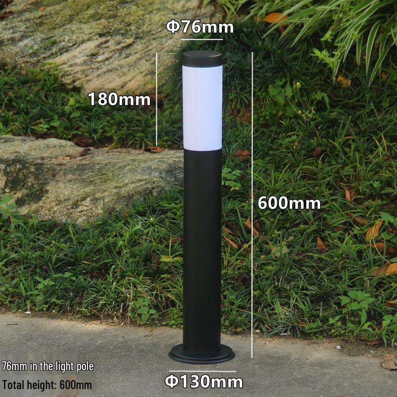 Stainless Steel LED Garden Lights - Waterproof Outdoor Cylindrical Ground Lights for Villas and Courtyards.