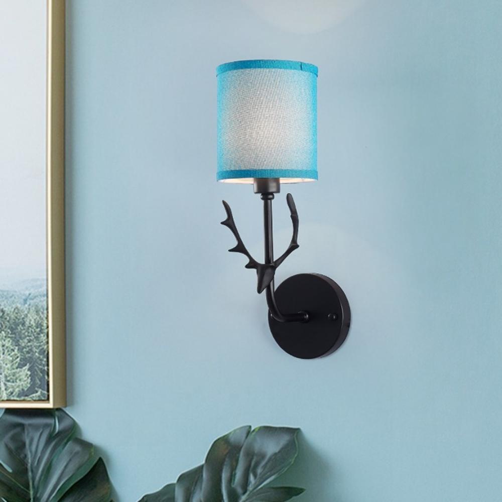 E14 Vegglampe Klut Jernkunst Galvanisering Vegglampe for Hjem Hotell Soverom Nattbord Nattlys Julehornlampe