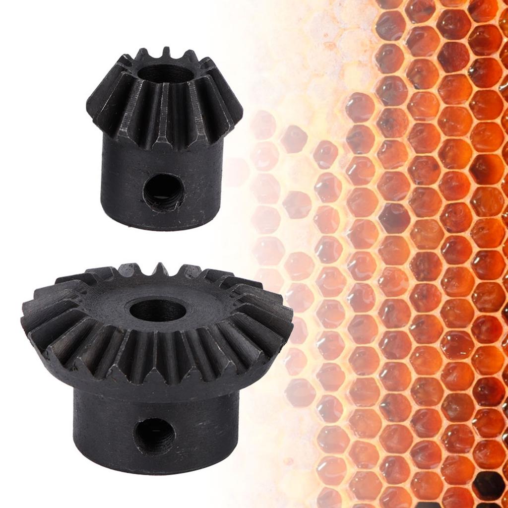 2pcs Black High Grade Steel Beekeeping Extractor Gear Essential for Beekeepers, Honey Tool, Special Product with No Honey Stick