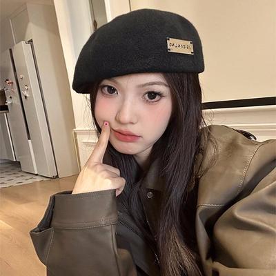 Béret en laine pour femme: Chapeau de peintre tendance automne/hiver style britannique