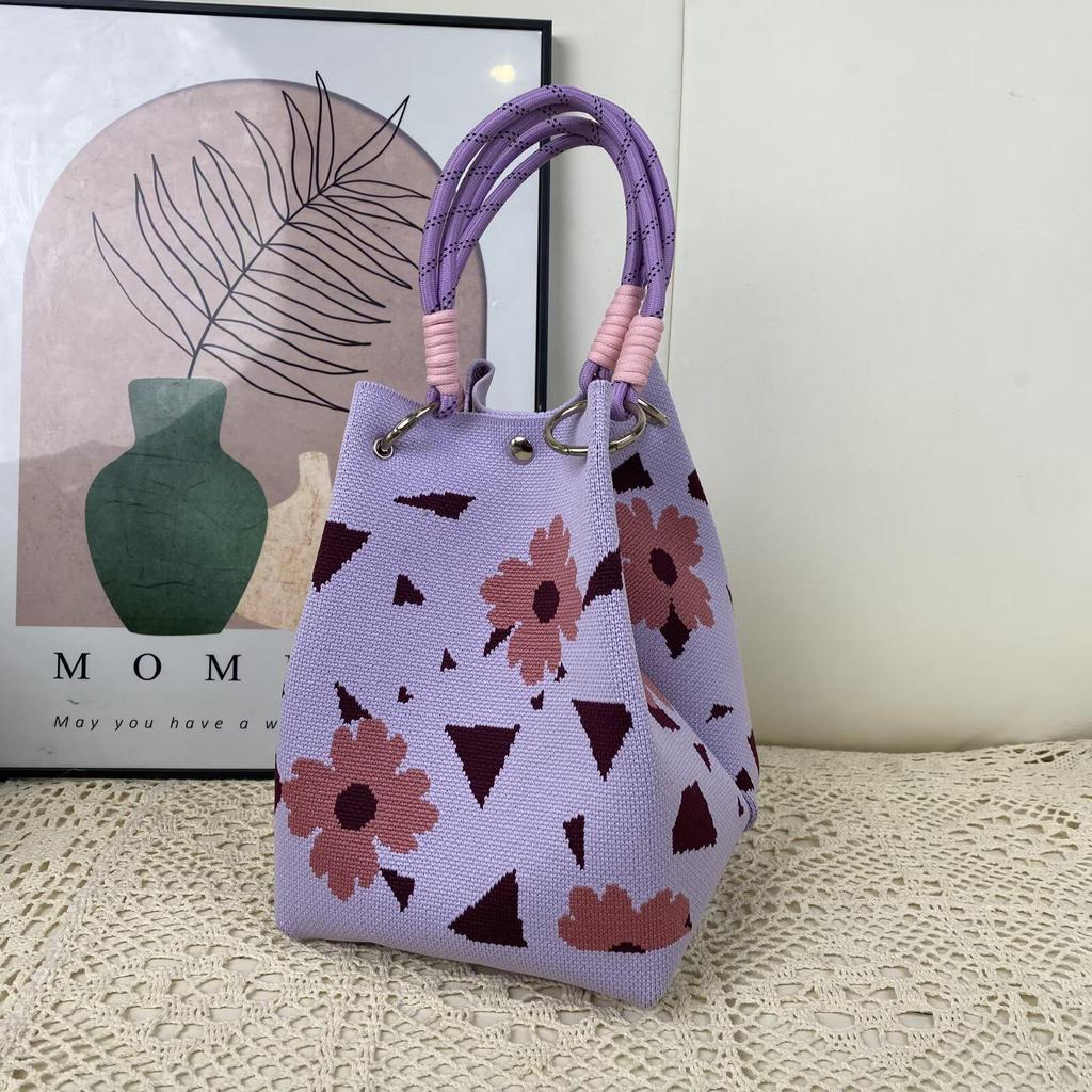 Korean Ins Knot Handbag: Stylish Spring/Autumn Bucket Bag with Large Capacity