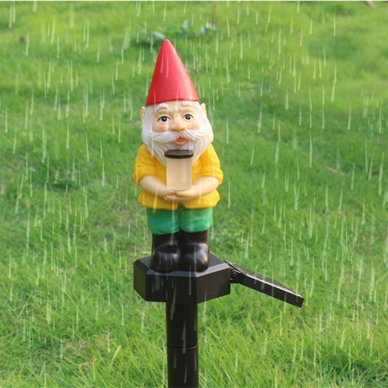 Waterproof Christmas Solar Powered Santa Claus Light Christmas Lawn Decoration Landscape Solar Plug