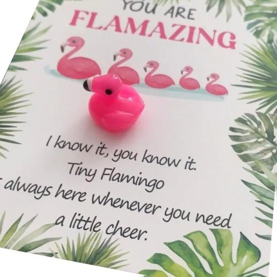 Mini Flamingo Pocket Hug Token Gift Small Resin Animal Emotional Support Gifts