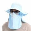 UV Protection Summer Fisherman Cap Removable Neck Flap Waterproof Removable Visor Hat Face Neck Cover Quick Drying Bucket Hat
