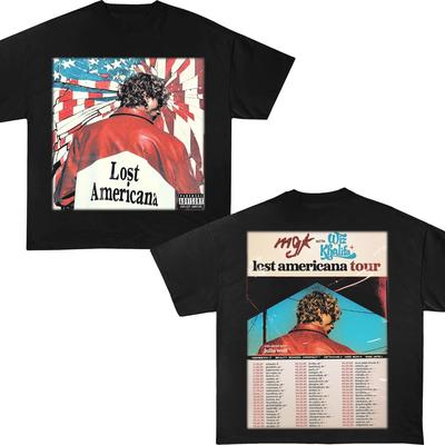 MGK Lost Americana Tour Shirt, Machine Gun Kelly with Wiz Khalifa 2026 Concert Tee, Double Sided Graphic Tee