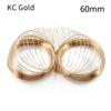 100 Loops Gold Steel Color Memory Wire 60mm Bracelet Bangle Loop 115mm Necklace Collar Hoop for Zircon Making DIY Accessories