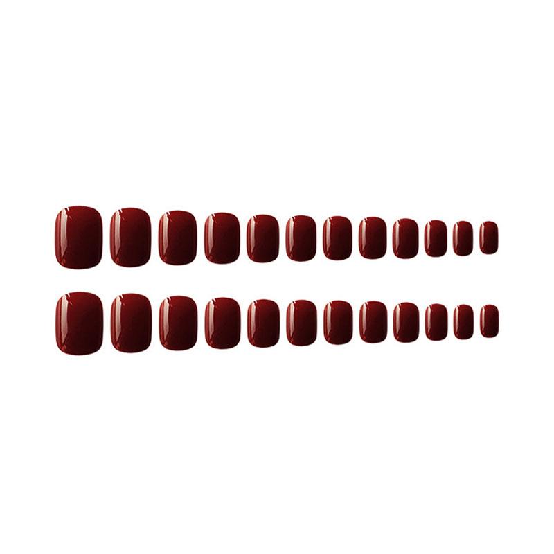 24Pcs/Set False Nails Fashion Nail Art Waterproof Press On Fingersnails Gift Free 24Pcs Jelly Glue Nail Sticker
