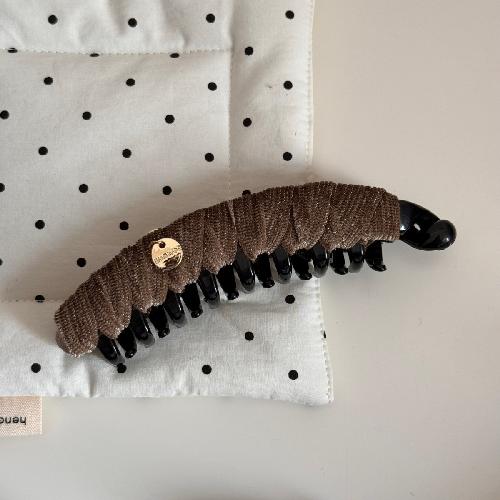 Autumn and Winter Retro Flannel Triangle Grip Clip High-end Sense of The Back of The Head Female Hairpin Banana Clip Large