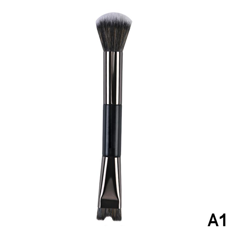 2 In 1 Double Ended U-Shaped Contour Brush Nose Shadow Powder Brush Contour Highlight Brush Multifunctional Face Makeup Brushes