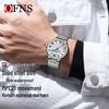 Oufanny Orologio Unisex al Quarzo con Numeri Romani Classici - Alla Moda, Lusso Leggero, Impermeabile, Cinturino in Acciaio