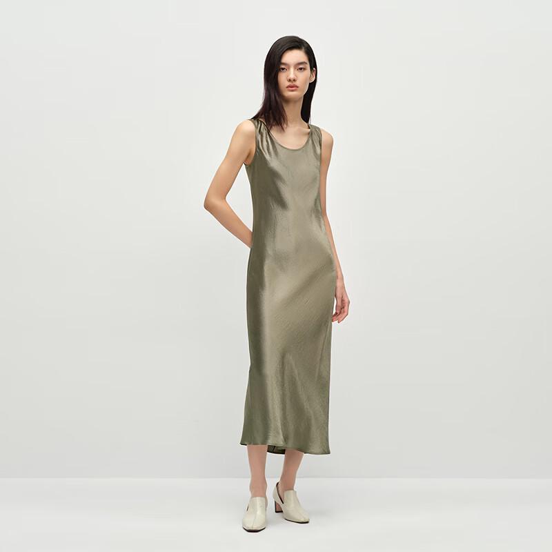 

OVVOVV Women s Acetate Satin Camisole Midi Dress M