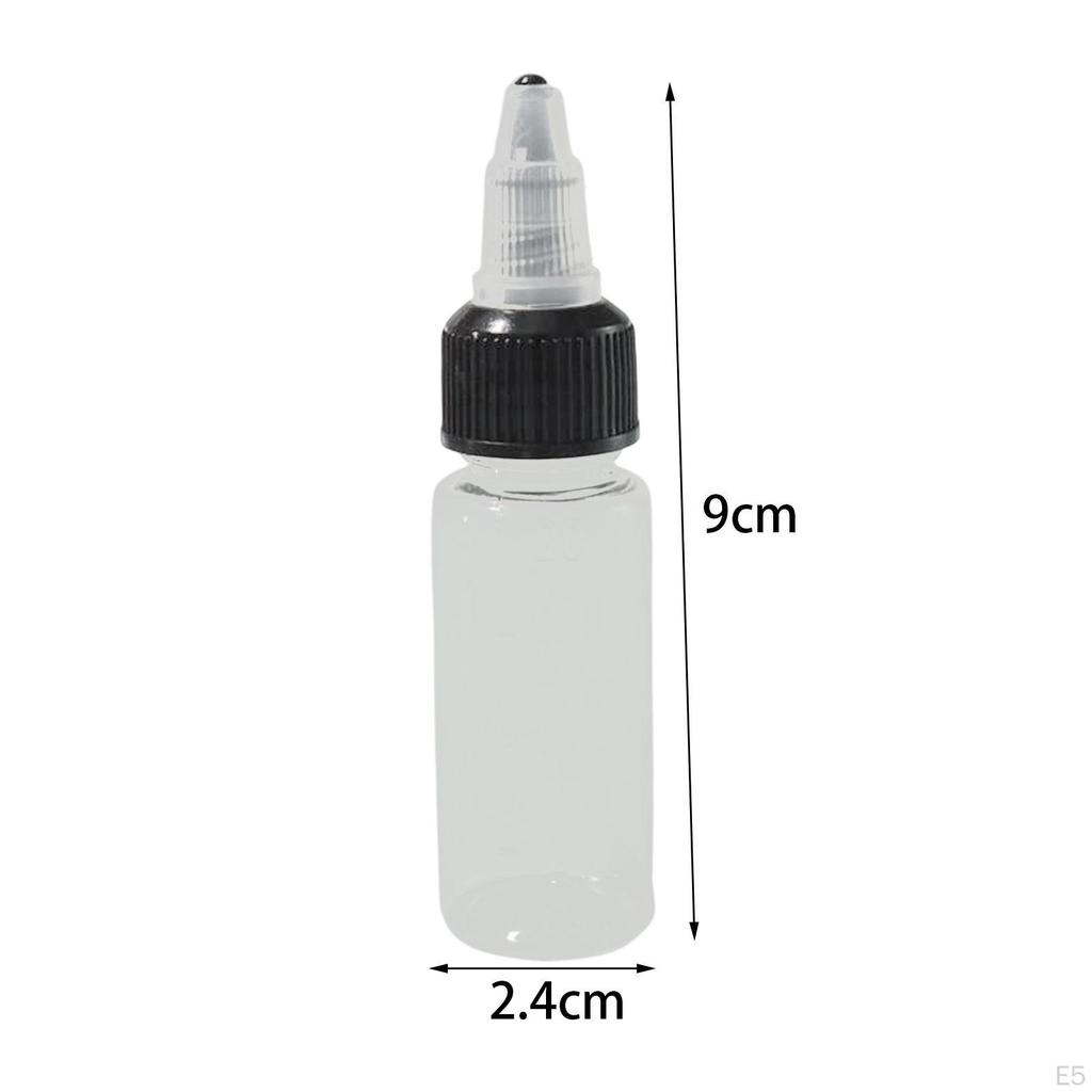 5 Count Sharp Dropper Bottles for Liquids with No Leakage Design