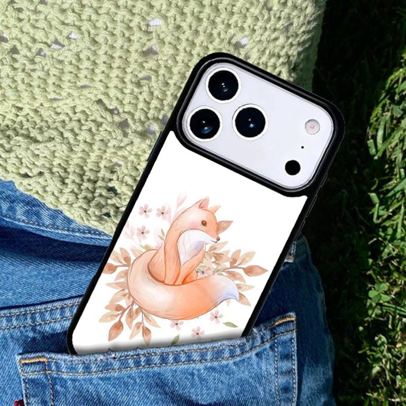 Cute Animal Fox Phone Case Cover for IPhone 11 12 13 14 15 16e 17 Pro Max Coque for IPhone 17 Air