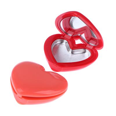 1Pc Love Heart Shape Empty Eyeshadow Case With Mirror Rouge Lipstick Box Pigment Palette Refillable Foundation Makeup Dispenser