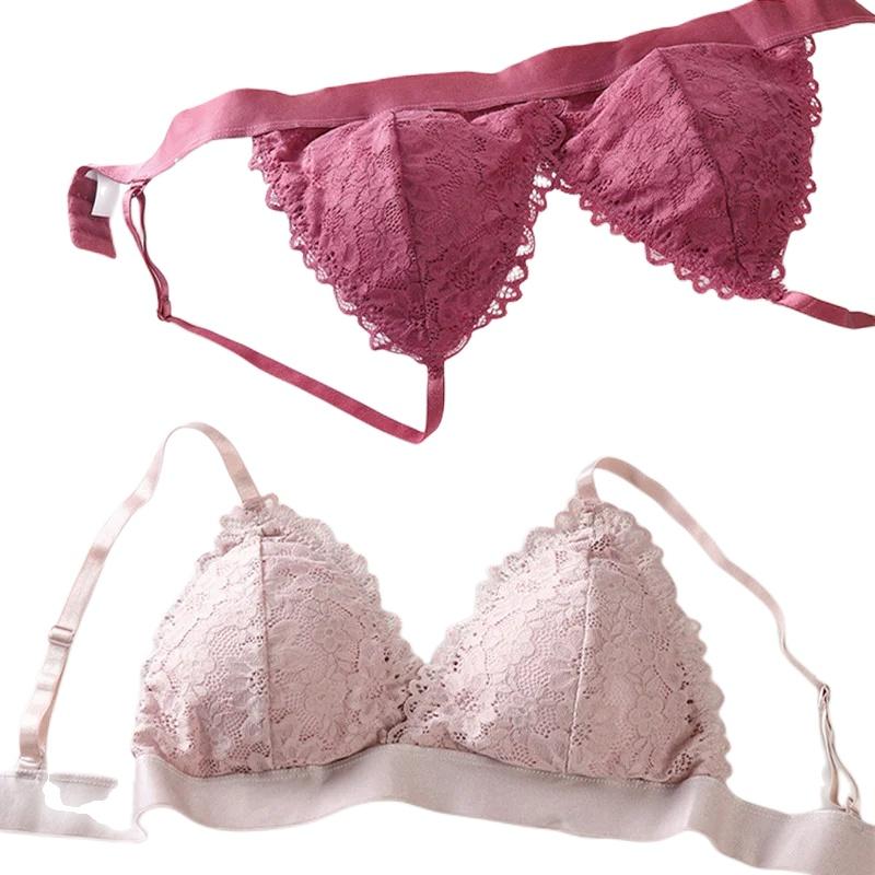 

Lace Underwear Bras For Women Backless Bralette Women Bra Top Push Up Bra Gathered Brassiere Ladies Sexy Lingerie