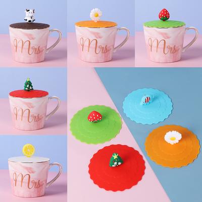 Seal Reusable Tea Coffee Lids Suction Cup Cover Dustproof Leakproof Silicone Cup Cover