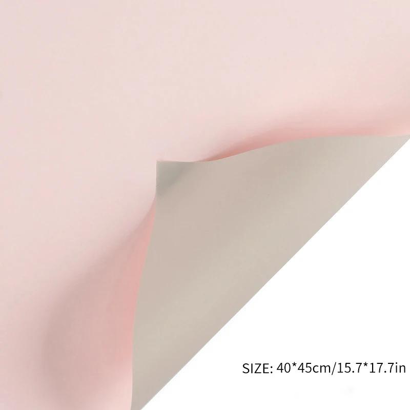 5pcs Colorful Two-sided Flower Wrapping Paper Gift Packaging Paper Birthday Party Supply Waterproof Paper Roll Party Decoration